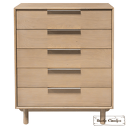 Rustic Classics Drawer Chest Tofino Oak 5 Drawer Chest in Beachwood