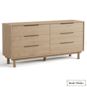Rustic Classics Dresser Tofino Oak 6 Drawer Dresser in Beachwood