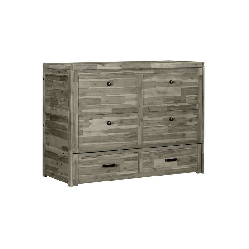 Rustic Classics Murphy Bed Stone Stow Full Size Murphy Bed Cabinet with Gel Memory Foam Mattress - Available in 4 Colours