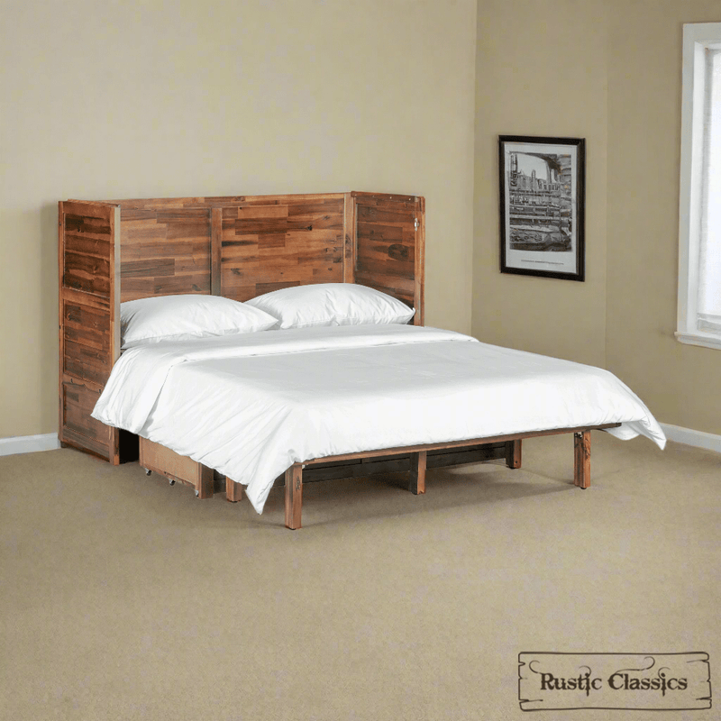 Rustic Classics Murphy Bed Stow Full Size Murphy Bed Cabinet Only - No Mattress - Available in 4 Colours