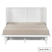Rustic Classics Murphy Bed Stow Full Size Murphy Bed Cabinet with Gel Memory Foam Mattress - Available in 4 Colours