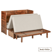 Rustic Classics Murphy Bed Stow Full Size Murphy Bed Cabinet with Gel Memory Foam Mattress - Available in 4 Colours