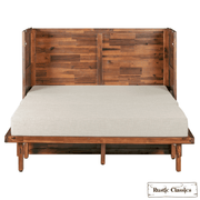 Rustic Classics Murphy Bed Stow Full Size Murphy Bed Cabinet with Gel Memory Foam Mattress - Available in 4 Colours