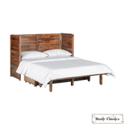 Rustic Classics Murphy Bed Stow Full Size Murphy Bed Cabinet with Gel Memory Foam Mattress - Available in 4 Colours