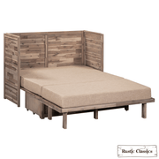 Rustic Classics Murphy Bed Stow Full Size Murphy Bed Cabinet with Gel Memory Foam Mattress - Available in 4 Colours