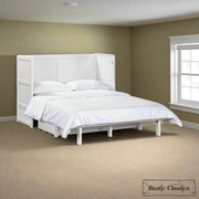 Rustic Classics Murphy Bed Stow Full Size Murphy Bed Cabinet with Gel Memory Foam Mattress - Available in 4 Colours