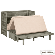 Rustic Classics Murphy Bed Stow Full Size Murphy Bed Cabinet with Gel Memory Foam Mattress - Available in 4 Colours