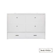 Rustic Classics Murphy Bed Stow Queen Size Murphy Bed Cabinet with Gel Memory Foam Mattress - Available in 4 Colours