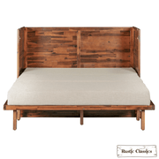 Rustic Classics Murphy Bed Stow Queen Size Murphy Bed Cabinet with Gel Memory Foam Mattress - Available in 4 Colours