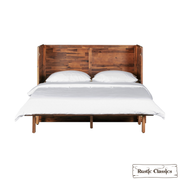 Rustic Classics Murphy Bed Stow Queen Size Murphy Bed Cabinet with Gel Memory Foam Mattress - Available in 4 Colours