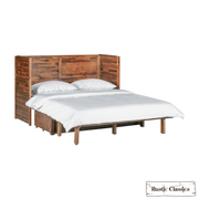 Rustic Classics Murphy Bed Stow Queen Size Murphy Bed Cabinet with Gel Memory Foam Mattress - Available in 4 Colours