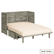 Rustic Classics Murphy Bed Stow Queen Size Murphy Bed Cabinet with Gel Memory Foam Mattress - Available in 4 Colours