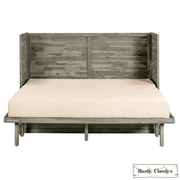 Rustic Classics Murphy Bed Stow Queen Size Murphy Bed Cabinet with Gel Memory Foam Mattress - Available in 4 Colours