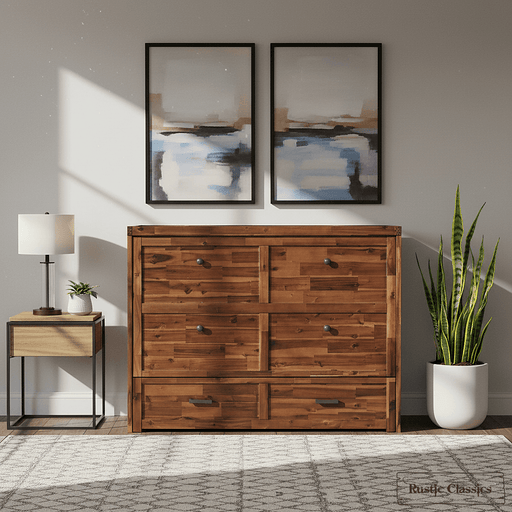 Rustic Classics Murphy Bed Stow Twin Size Murphy Bed Cabinet with Gel Memory Foam Mattress - Available in 2 Colours