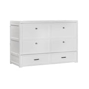 Rustic Classics Murphy Bed White Stow King Size Murphy Bed Cabinet with Gel Memory Foam Mattress - Available in 2 Colours