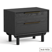 Rustic Classics Nightstand Muskoka Oak 2 Drawer Nightstand in Black