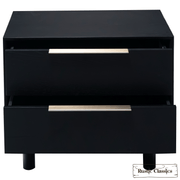 Rustic Classics Nightstand Muskoka Oak 2 Drawer Nightstand in Black