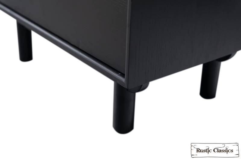 Rustic Classics Nightstand Muskoka Oak 2 Drawer Nightstand in Black