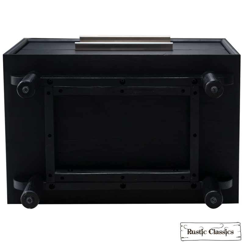 Rustic Classics Nightstand Muskoka Oak 2 Drawer Nightstand in Black