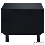 Rustic Classics Nightstand Muskoka Oak 2 Drawer Nightstand in Black