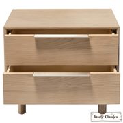 Rustic Classics Nightstand Tofino Oak 2 Drawer Nightstand in Beachwood