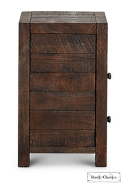 Rustic Classics Nightstand Whistler Reclaimed Wood 3 Drawer Nightstand in Brown
