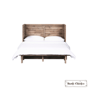 Rustic Classics Stow Full Size Murphy Bed Cabinet with Gel Memory Foam Mattress - Available in 4 Colours