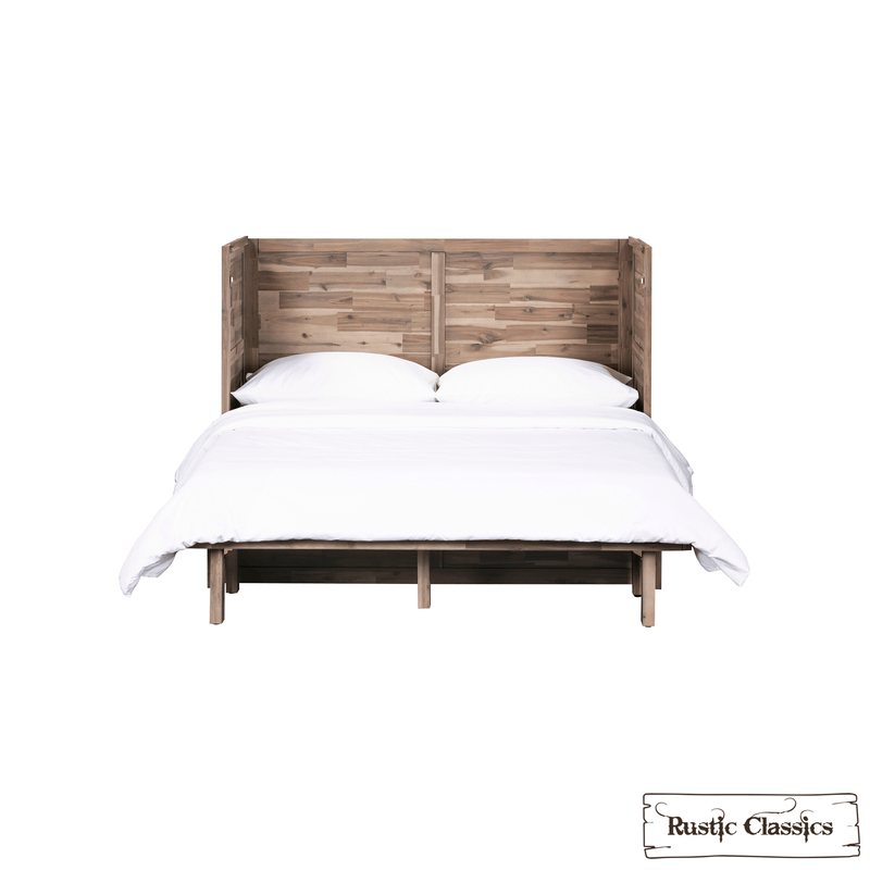 Rustic Classics Stow Full Size Murphy Bed Cabinet with Gel Memory Foam Mattress - Available in 4 Colours