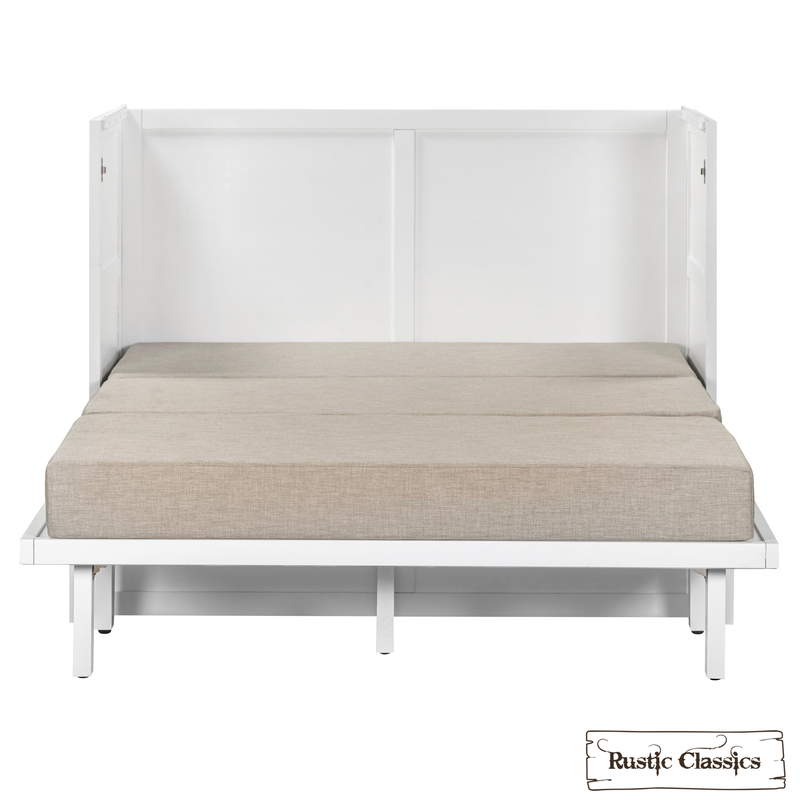 Stow Twin Size Murphy Bed Cabinet with Gel Memory Foam Mattress - Available in 2 Colours