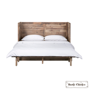 Rustic Classics Stow Queen Size Murphy Bed Cabinet with Gel Memory Foam Mattress - Available in 4 Colours