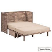 Rustic Classics Stow Queen Size Murphy Bed Cabinet with Gel Memory Foam Mattress - Available in 4 Colours