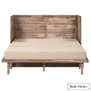 Rustic Classics Stow Queen Size Murphy Bed Cabinet with Gel Memory Foam Mattress - Available in 4 Colours