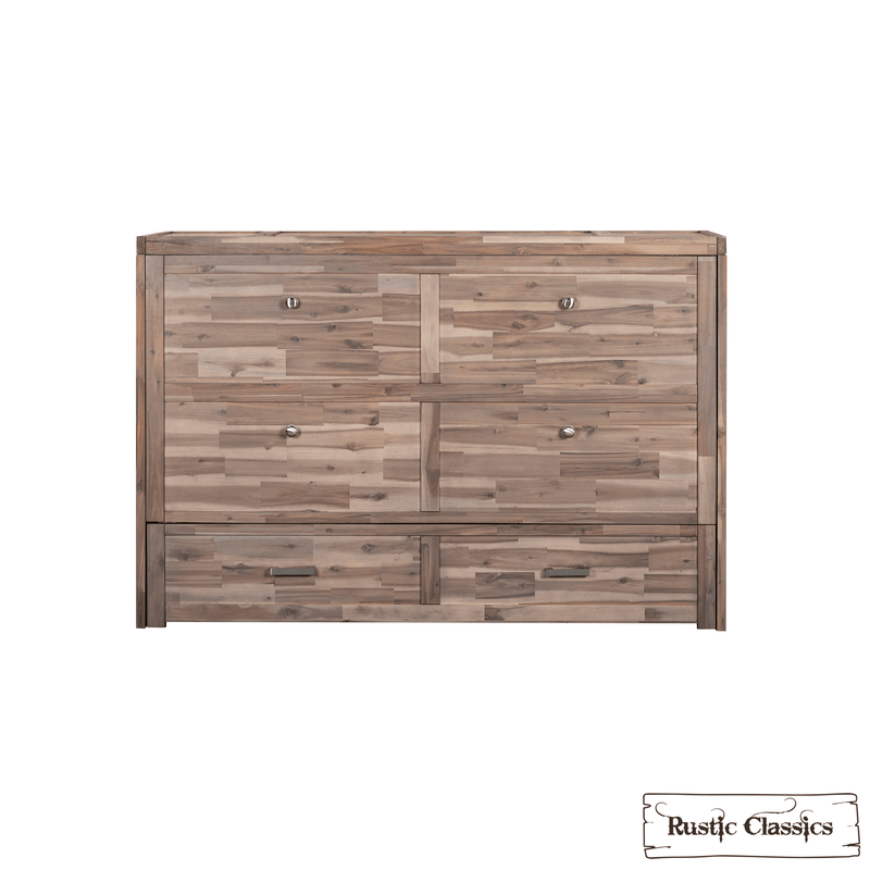 Rustic Classics Stow Queen Size Murphy Bed Cabinet with Gel Memory Foam Mattress - Available in 4 Colours