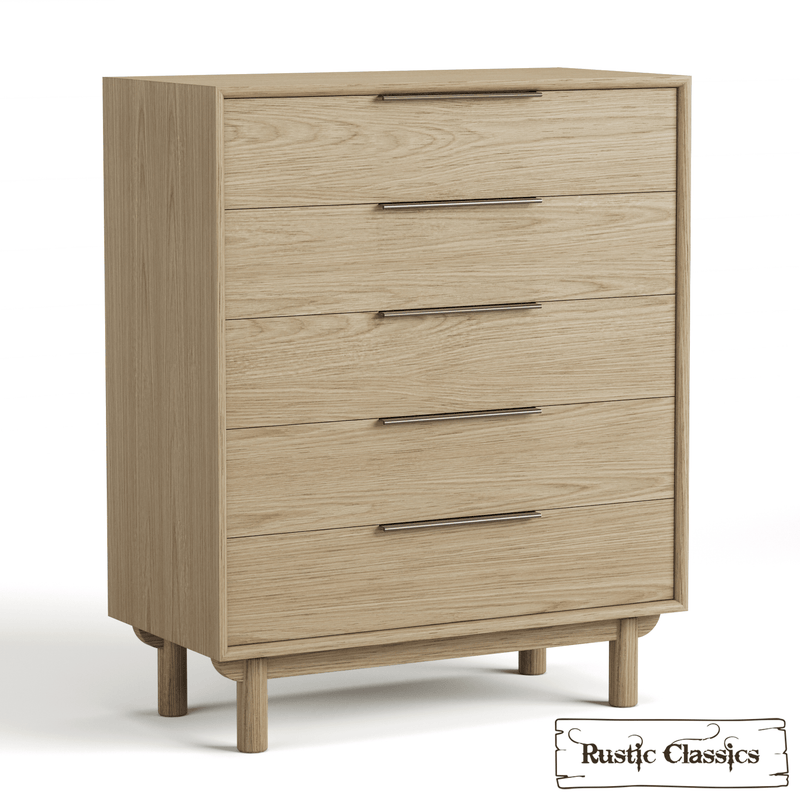 Tofino Oak 5 Drawer Chest in Beachwood