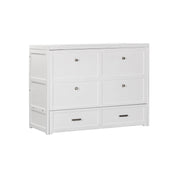Rustic Classics White Stow Full Size Murphy Bed Cabinet with Gel Memory Foam Mattress - Available in 4 Colours