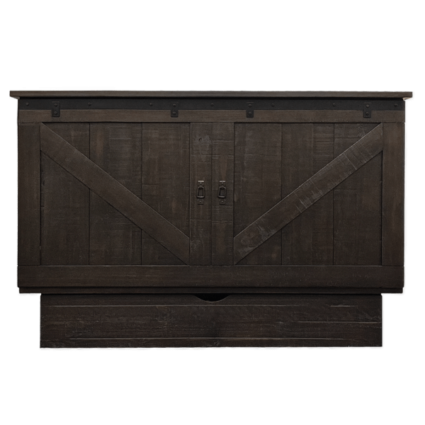 Sleep Chest Murphy Cabinet Bed Bridger Queen Size Murphy Cabinet Bed in Auburn