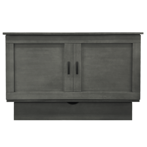 Sleep Chest Murphy Cabinet Bed Dawson Queen Size Murphy Cabinet Bed in Grey