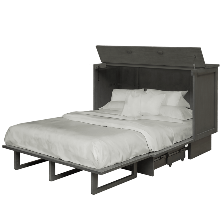 Sleep Chest Murphy Cabinet Bed Dawson Queen Size Murphy Cabinet Bed in Grey