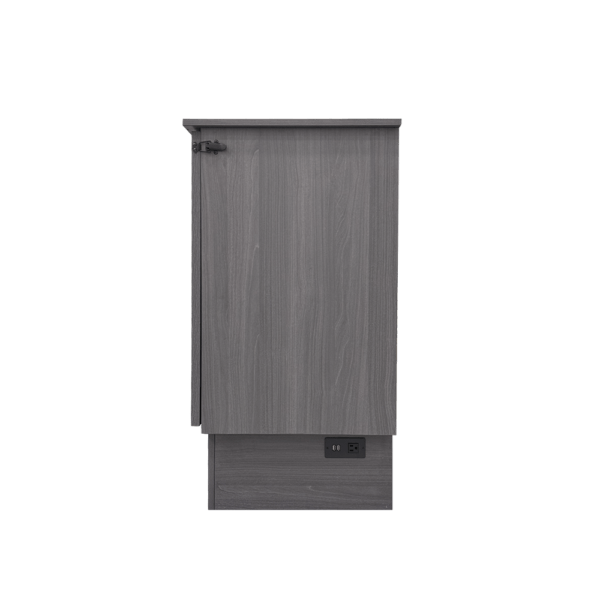Sleep Chest Murphy Cabinet Bed Midtown Murphy Cabinet Bed in Grey with 5 Inch Queen Size High Density Foam Mattress