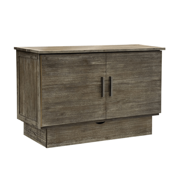 Sleep Chest Murphy Cabinet Bed Stockholm Queen Murphy Cabinet Bed in Brushed Grey