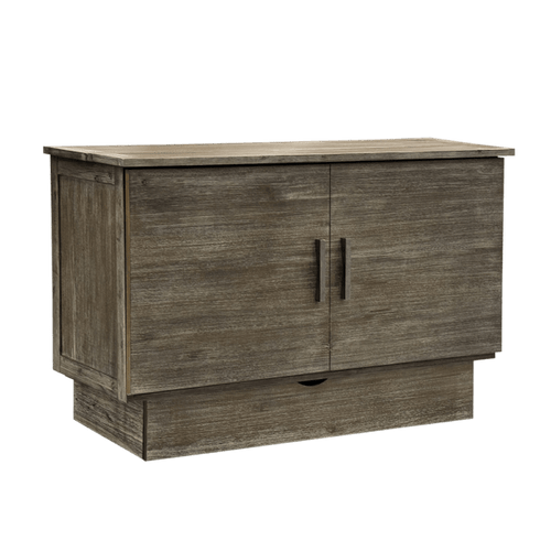 Sleep Chest Murphy Cabinet Bed Stockholm Queen Murphy Cabinet Bed in Brushed Grey