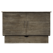 Sleep Chest Murphy Cabinet Bed Stockholm Queen Murphy Cabinet Bed in Brushed Grey