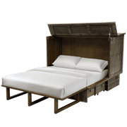 Sleep Chest Murphy Cabinet Bed Stockholm Queen Murphy Cabinet Bed in Brushed Grey