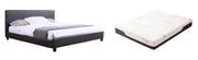 True Contemporary Bed Full / 10" Renew Cool Gel Memory Foam Mirabel Espresso Faux Leather Platform Bed with Mattress - Available in 3 Sizes