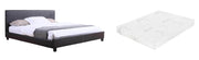 True Contemporary Bed Full / 8" Serenity Memory Foam Mirabel Espresso Faux Leather Platform Bed with Mattress - Available in 3 Sizes