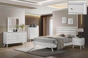 True Contemporary Bedroom Set 5 Piece Mia Queen Size Bedroom Furniture Set in White