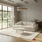 True Contemporary Double Chaise Lounge Ridgeway 105" Minky Corduroy Fabric Double Chaise Lounge - Available in 3 Colours