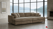 True Contemporary Double Chaise Lounge Ridgeway 105" Minky Corduroy Fabric Double Chaise Lounge - Available in 3 Colours