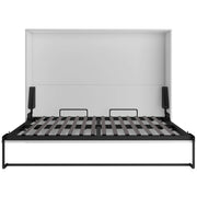 True Contemporary Murphy Wall Bed Full Heidi III White Horizontal Murphy Wall Pull Down Bed - Available in 3 Sizes