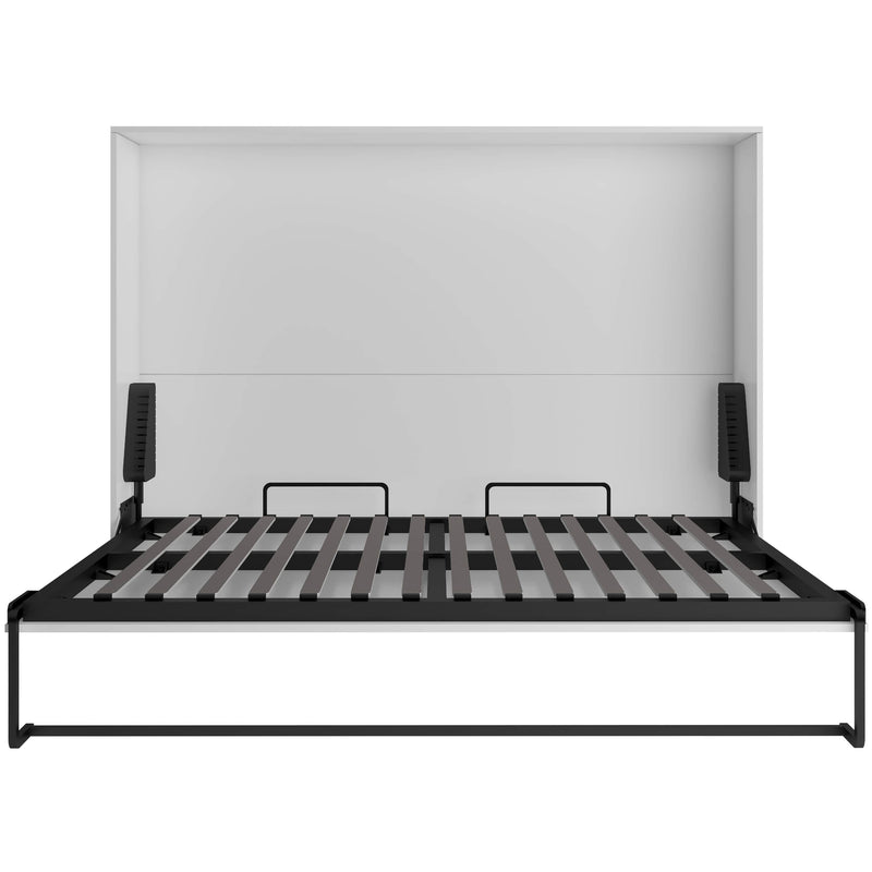 True Contemporary Murphy Wall Bed Full Heidi III White Horizontal Murphy Wall Pull Down Bed - Available in 3 Sizes